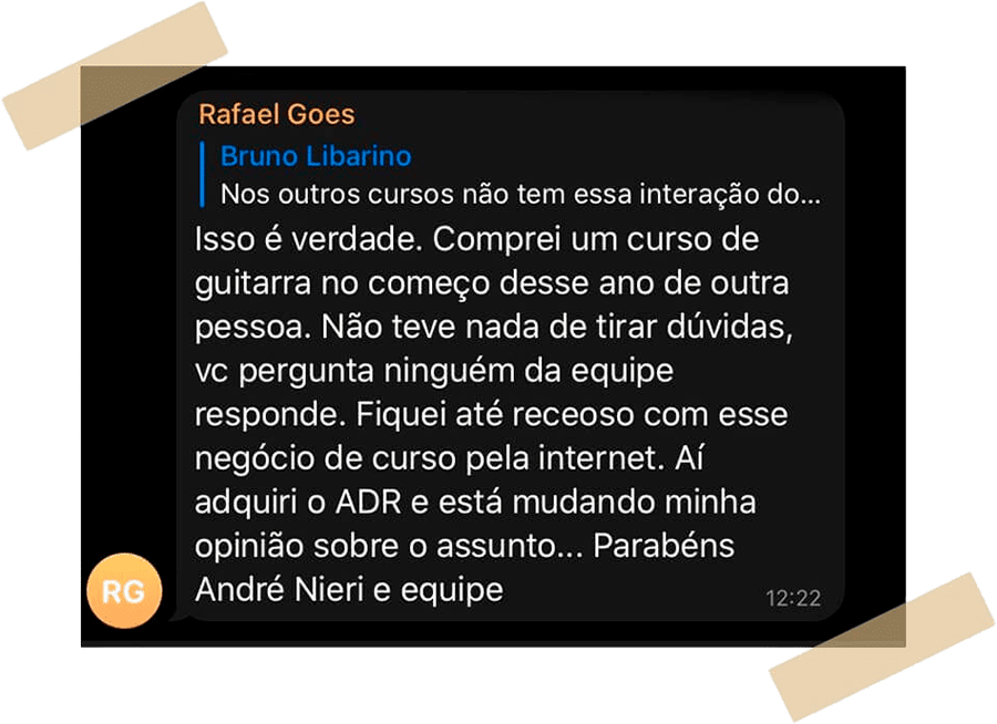Depoimento Aluno 1